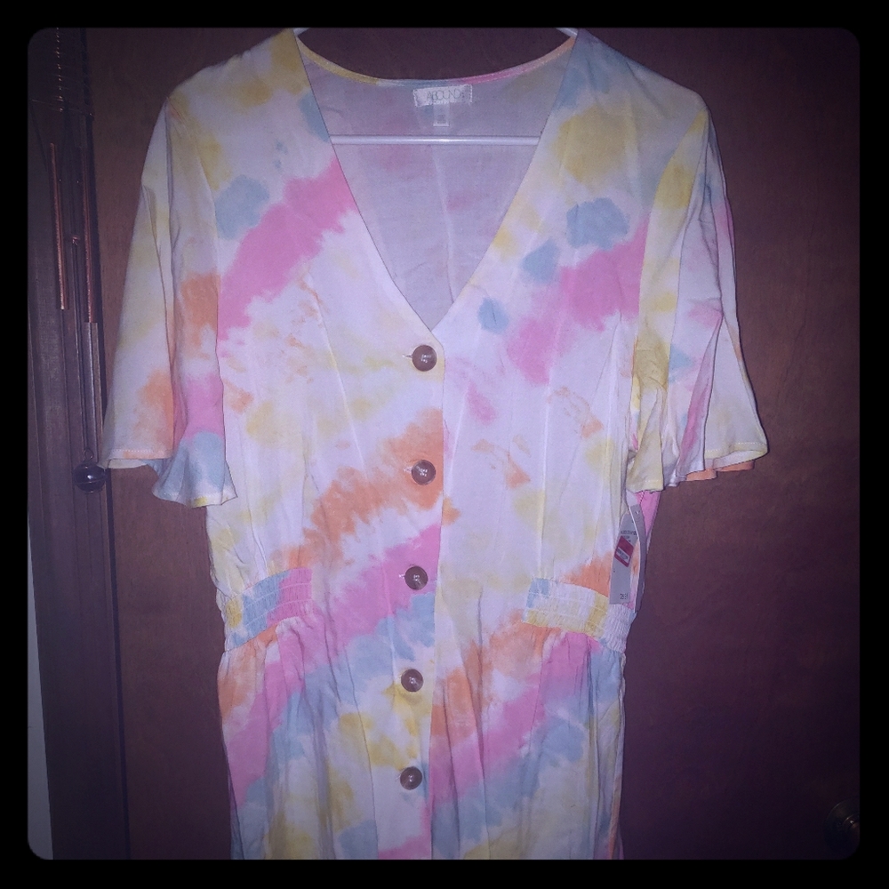 🏝 FINAL SALE Pastel Tie Dye cover up